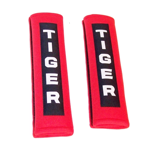 Latest Rage TIGER2PADR Shoulder Pads for Seat Belts, Red, for 2 Wide Belts, Pair