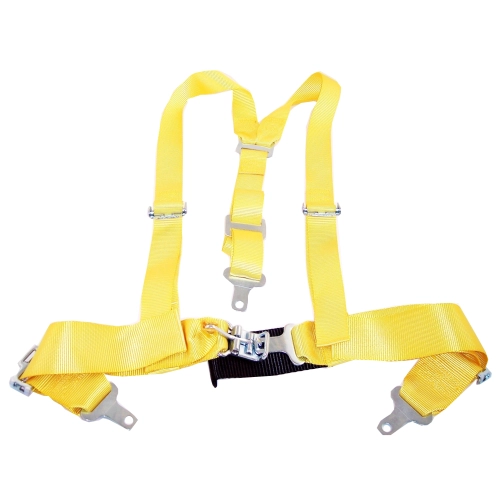 Latest Rage TIGERS323Y Seat Belt, 2 Shoulder & 3 Lap, Duck Bill, 3 Point, Yellow