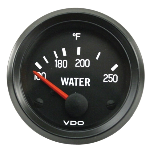 EMPI V3-1003-9 2-1/16 Water Temp Gauge, Cockpit Series, 250 Degrees