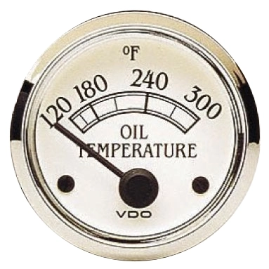 EMPI V3-1070-9 2-1/16 Oil Temp Gauge, Cockpit Royale Series 120-300 Degrees