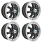 Appletree Automotive 00-9682-4 Gt-8 Wheels Black with Polished Lip, 5.5 Wide, 4 on 130mm