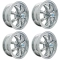 Appletree Automotive 00-9683-4 Gt-8 Wheels All Chrome, 5.5 Wide, 4 on 130mm VW