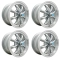 Appletree Automotive 00-9685-4 Gt-8 Wheels Silver with Polished Lip, 5.5 Wide, 4 on 130mm