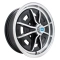 Sprintstar Wheel, Black with Polished Lip 5 Wide 4 on 130mm