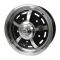 EMPI 00-9689-0 Sprintstar Wheel, Black with Polished Lip 5 Wide 5 on 205mm