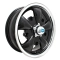 Gt-5 Wheel, Black with Polished Lip, 5.5 Wide, 5 on 205mm