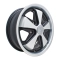 EMPI 00-9726-0 911 Alloy Wheel, Gloss & Silver, 4.5 Wide, 5 on 130mm