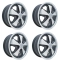 Appletree Automotive 00-9726-4 911 Alloy Wheels Matte & Silver, 4.5 Wide, 5 on 130mm