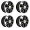 Appletree Automotive 00-9729-4 Brm Wheels Black with Polished Lip, 6.5 Wide, 5 on 205mm VW