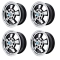 Appletree Automotive 00-9732-4 Riviera Wheels Black with Polished Lip, 5.5 Wide 4 on 130mm