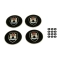 EMPI 10-1078-0 Hub Cap Crest, Wolf Crest, 4 Pack