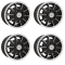 Appletree Automotive 10-1081-4 Gasser Wheels Black with Polished Lip, 5.5 Wide 5 on 130mm