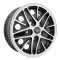 EMPI 10-1084-0 Cosmo Wheel, Gloss Black with Polished Lip 5 On 112mm 5-1/2