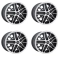 Appletree Automotive 10-1084-4 Cosmo Wheels Gloss Black with Polished Lip 5 On 112mm 5-1/2