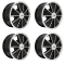 Appletree Automotive 00-9676-4 Brm Wheels Black with Polished Lip, 5 Wide, 5 on 205mm VW