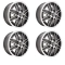 Appletree Automotive 10-1100-4 Cosmo Wheels Gloss Black with Polished Lip 4 on 130mm 5-1/2