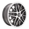 EMPI 10-1101-0 Cosmo Wheel, Gloss Black with Polished Lip 5 On 205mm 5-1/2