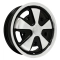 EMPI 10-1108-0 911 Alloy Wheel, Polished with Black, 4-1/2 Wide, 5 on 205mm