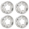 Appletree Automotive 10-1170-4 Vintage 190 Wheels, 15 x 4.5, 5 on 205, Silver Set of 4