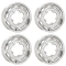 Appletree Automotive 10-1171-4 Vintage 190 Wheels, 15 x 5.5, 5 on 205, Silver Set of 4