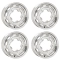 Appletree Automotive 10-1173-4 Vintage 190 Wheels, 15 x 5.5, 5 on 205, Silver Set of 4