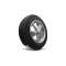 Wheel Tire Combo, 911 Alloy, Polished, Staggered 165/80R15