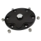 Billet Aluminum Oil Sump Drain Plate, with Plug Black