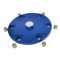 Billet Aluminum Oil Sump Drain Plate, with Plug Blue