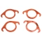 EMPI 2512-20 Exhaust Gaskets, 1-1/2 Copper Slip-in, 4 Pack