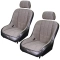 Appletree Automotive 62-2766-PAIR Off-Road Suspension Seats, Black Vinyl with Tweed Inner