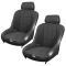 Appletree Automotive 62-2767-PAIR Off-Road Suspension Seats, Black Vinyl with Black Fabric