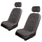 Appletree Automotive 62-2816-PAIR Slim Off-Road Suspension Seats Black Vinyl with Black Fabric