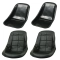 Appletree Automotive 7520-BLACK Low Back Seat Shells, Impact Plastic, with Black Covers Pair