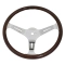 EMPI 79-4022-7 Steering Wheel, 23mm Wood Grip 15 Diameter, 3 Dish Dark