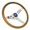 Steering Wheel Kit, 23mm Wood Grip, 15 Diameter, 3 Dish