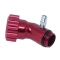 Angled Oil Filler Extension, With Grooved Cap, Red