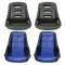 Appletree Automotive AC851102-BLUE Low Back Poly Seat Shells, With Black & Blue Seat Cover