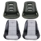 Appletree Automotive AC851102-GREY Low Back Poly Seat Shells, With Black & Grey Seat Cover