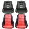 Appletree Automotive AC851102-RED Low Back Poly Seat Shells, With Black & Red Seat Cover