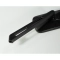 Side Mirror, Rectangular with Billet Arm, Black, Each