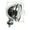 6 Inch Chrome Off-Road Light, 100 Watt, Each